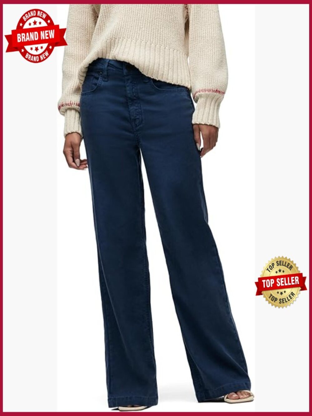 High Rise Loose Fit Wide Leg Jeans
